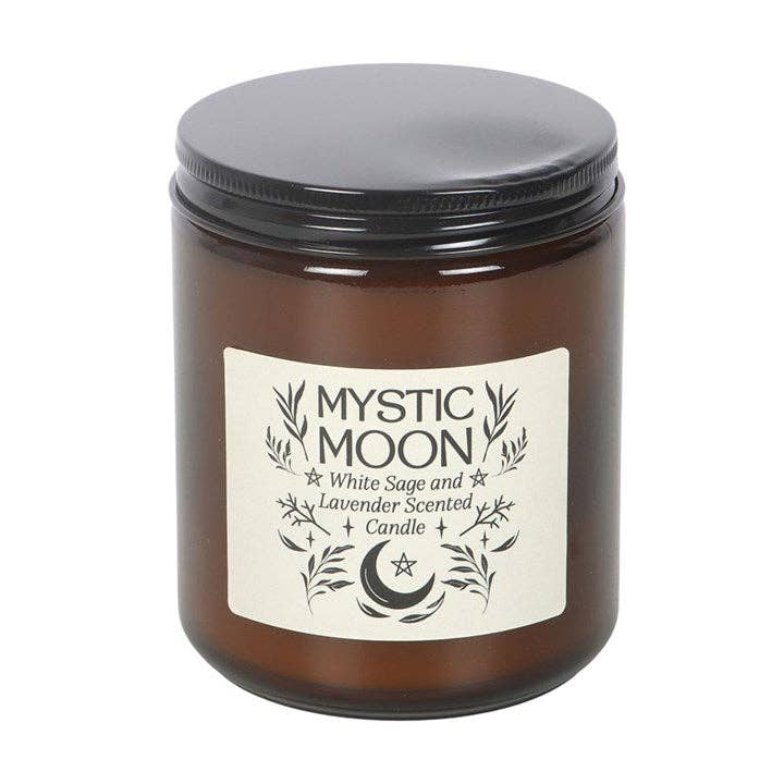 Bougie en verre ambré Mystic Moon — Sauge et Lavande