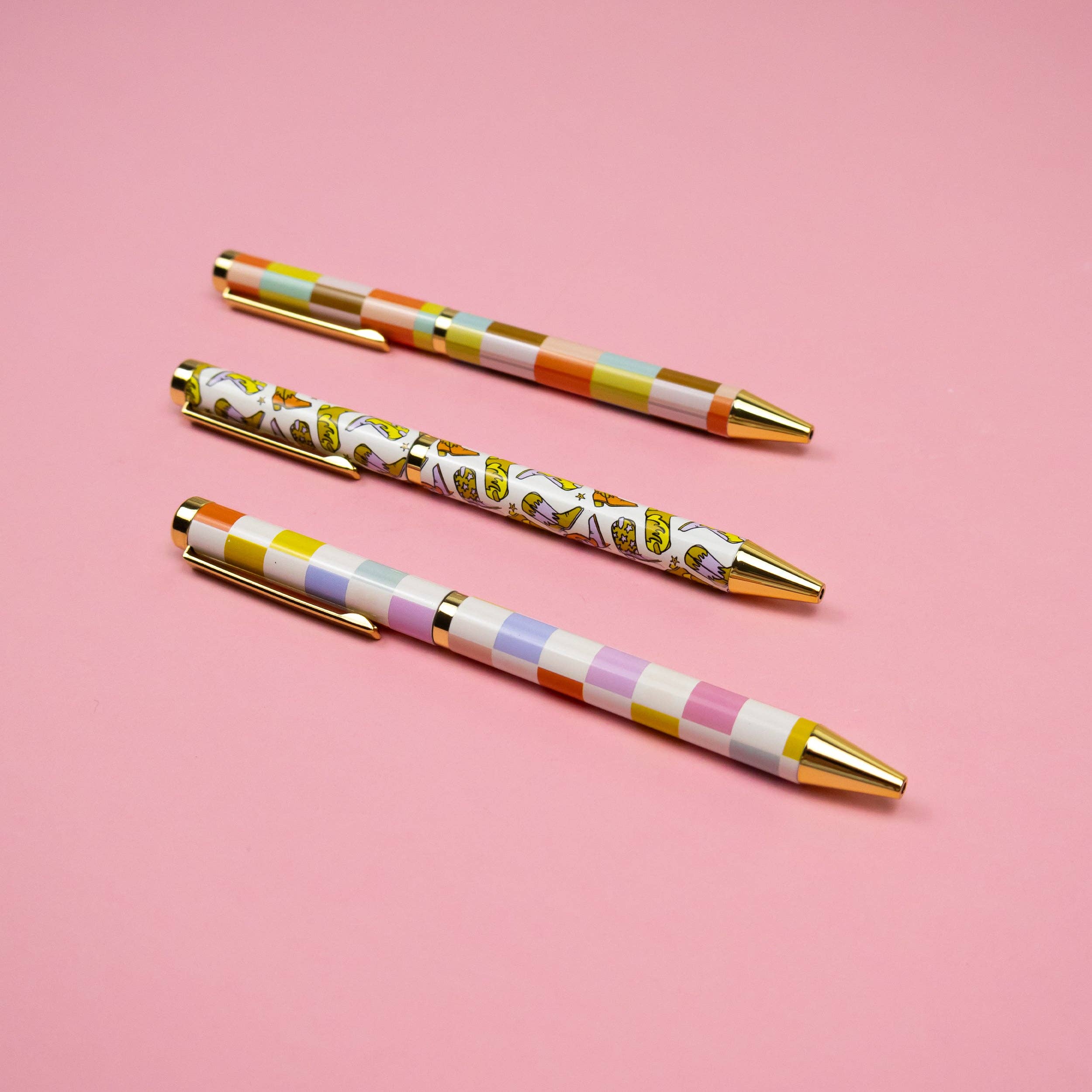Stylos à bille Saje Mixed Design dans une boîte-cadeau — Ensemble de 3 stylos