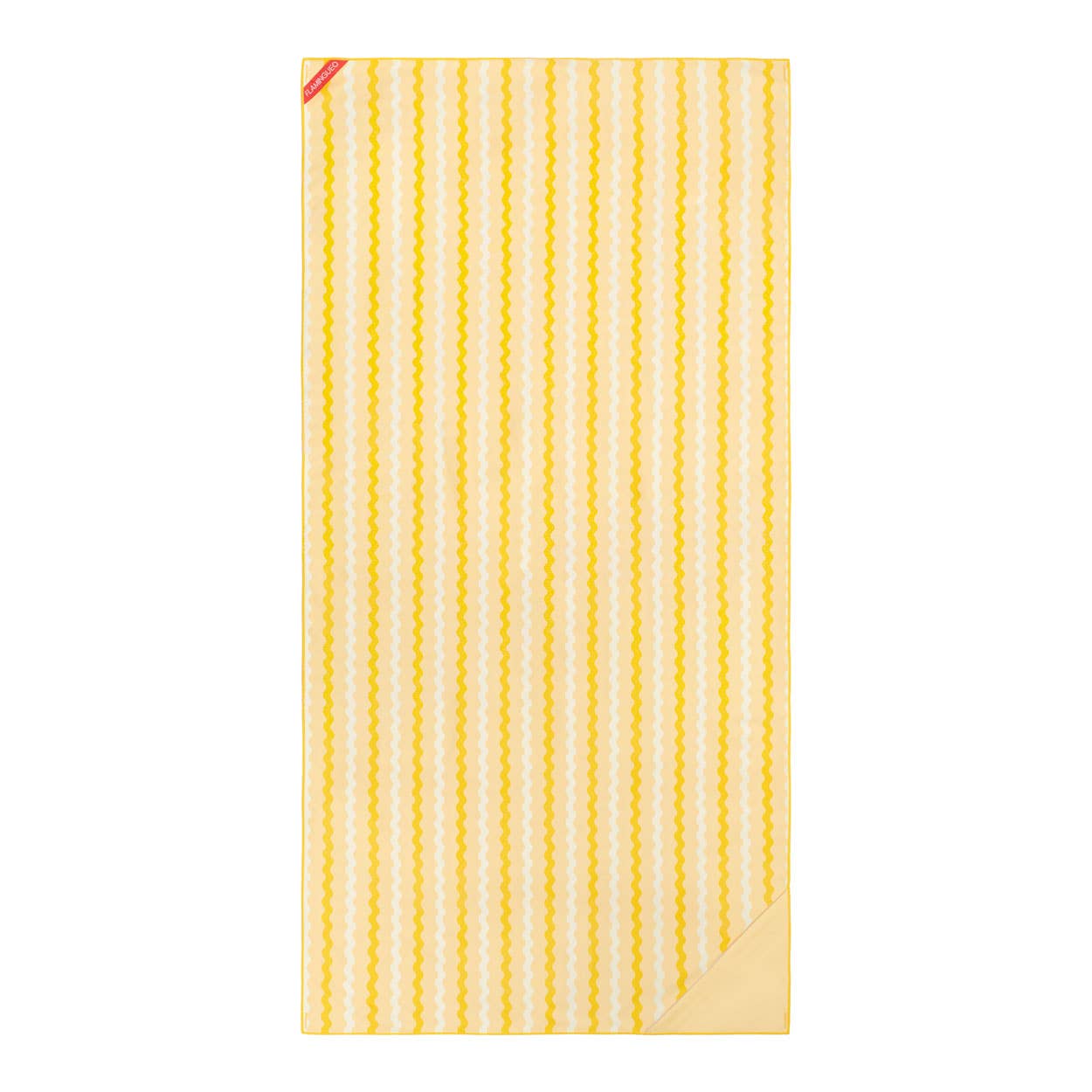 Serviette de plage jaune en microfibre