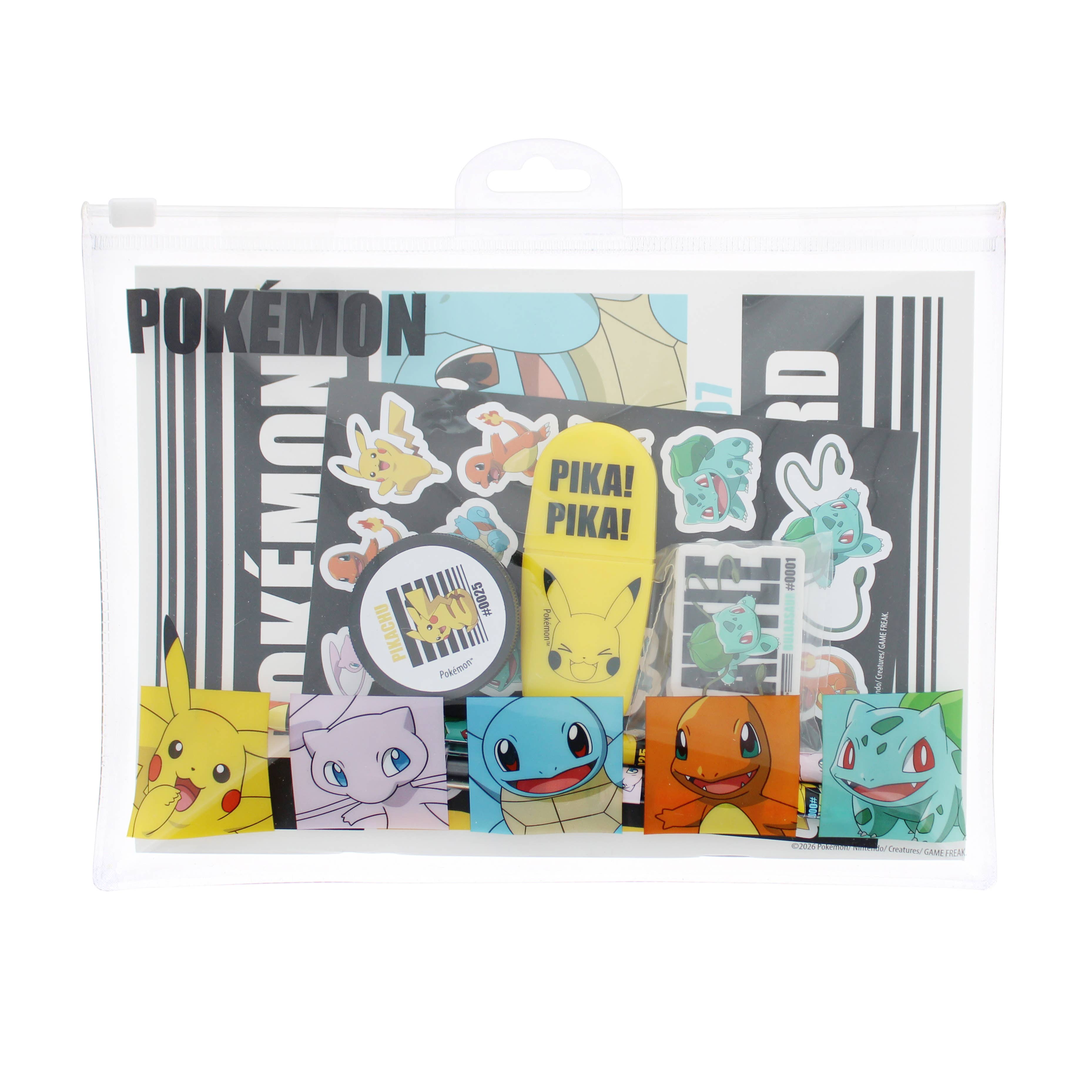 Pokémon - set de papeterie 8 pièces