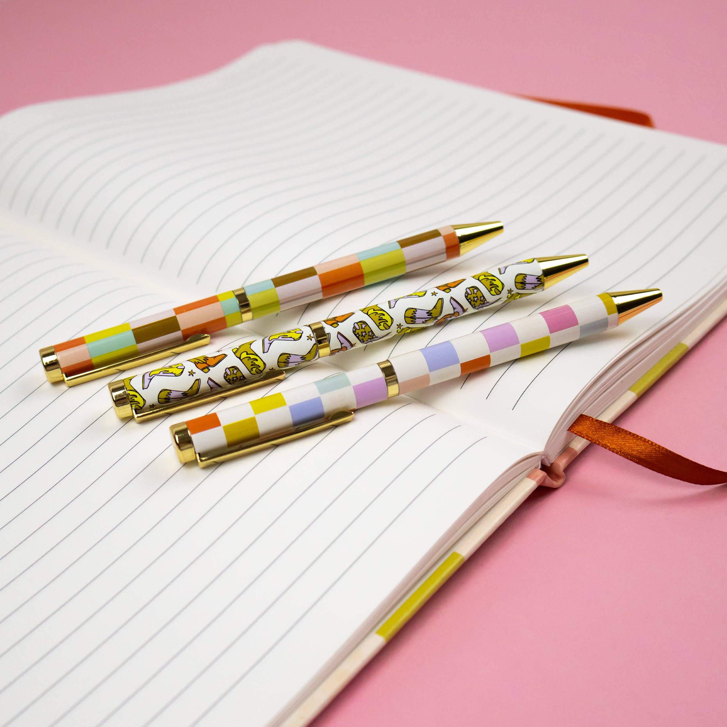 Stylos à bille Saje Mixed Design dans une boîte-cadeau — Ensemble de 3 stylos