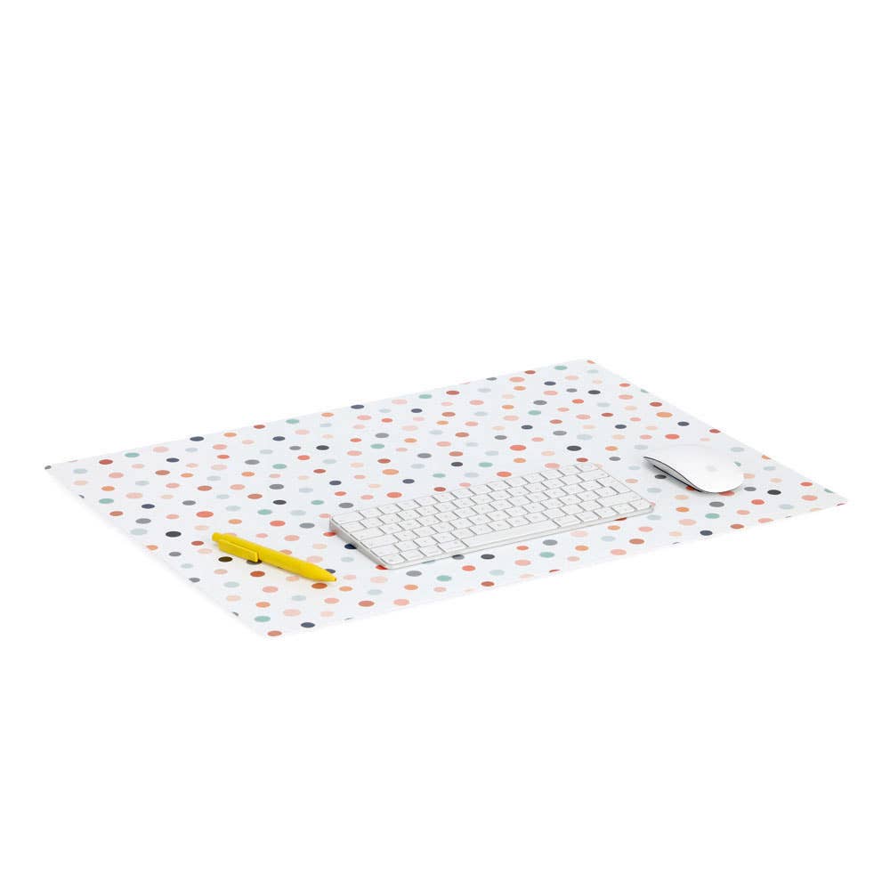 Sous-main de bureau/de bricolage "Dots", plastique: Coloré / Environ 60 x 45 cm