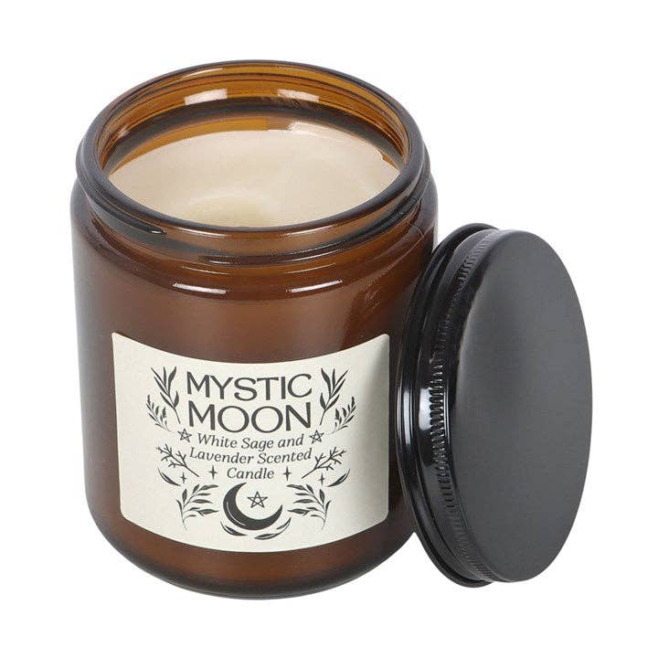 Bougie en verre ambré Mystic Moon — Sauge et Lavande