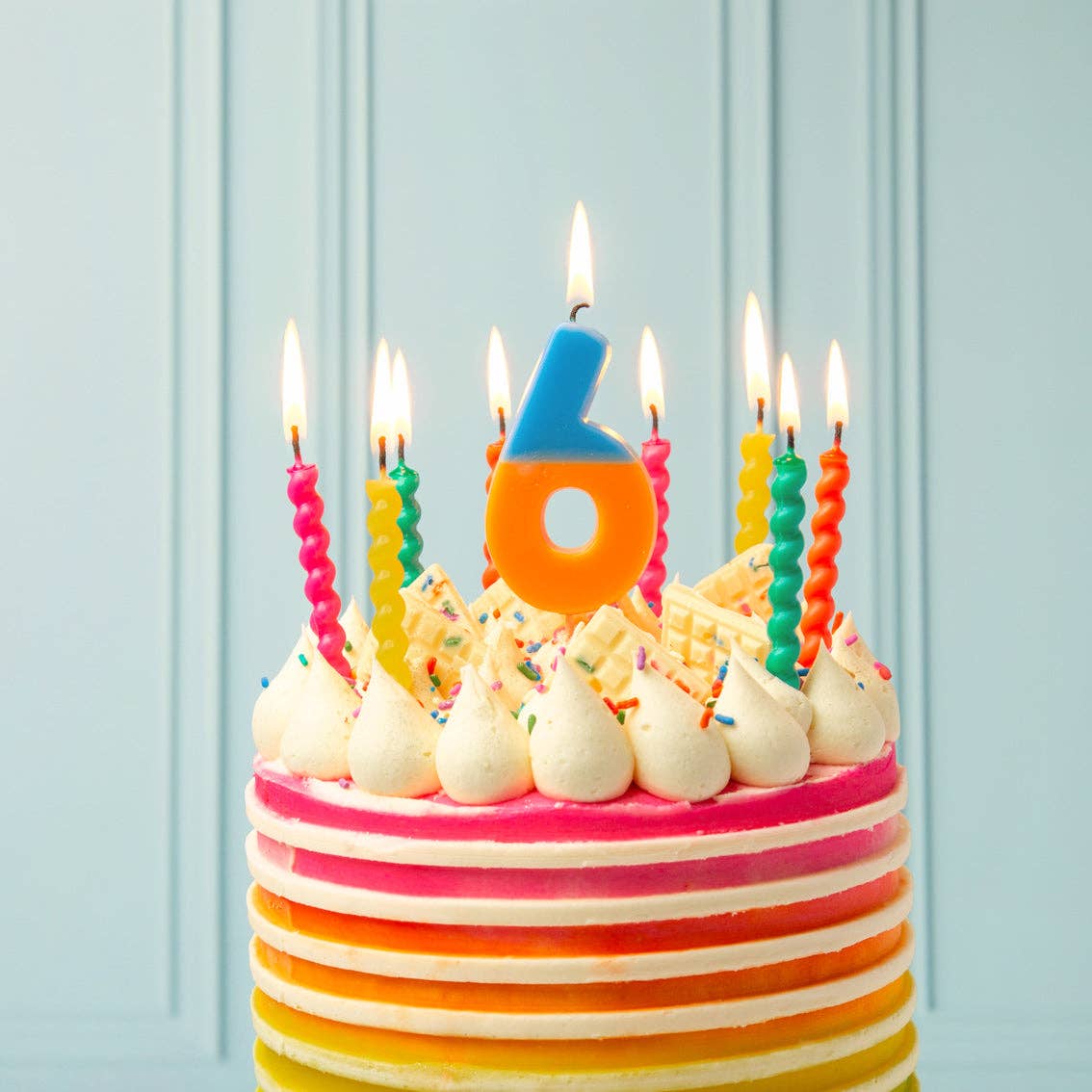 Bougies d’anniversaire colorées Twirl - lot de 8