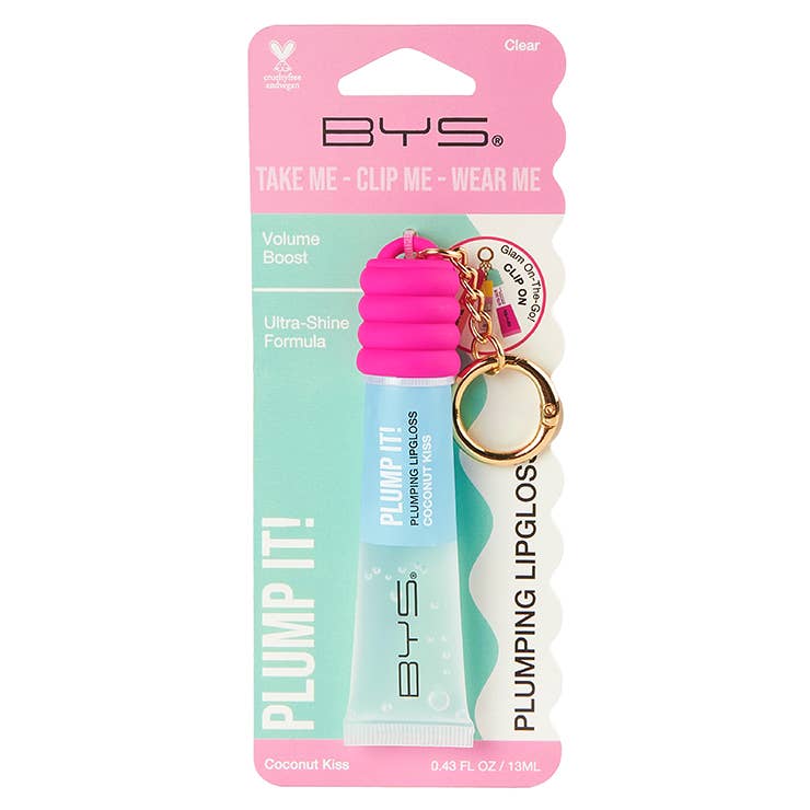 BYS Gloss à Lèvres Repulpant & Porte-clés Portable Coconut Kiss