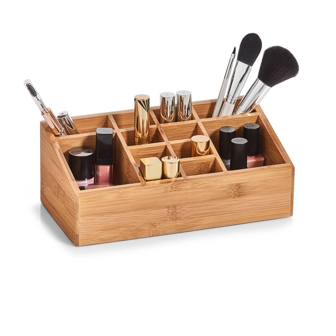 Organisateur M. 12 compartiments, bambou: Nature / Env. 25,5 x 13 x 10 cm