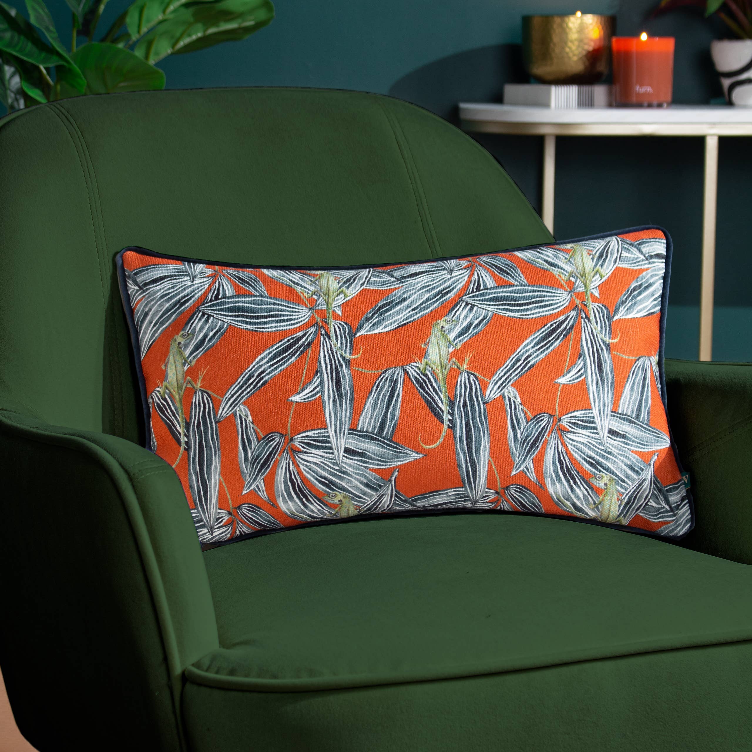 Coussin Ebon Wilds Nkiru Cinnamon: Cannelle / Garni en polyester / 30 x 50 cm