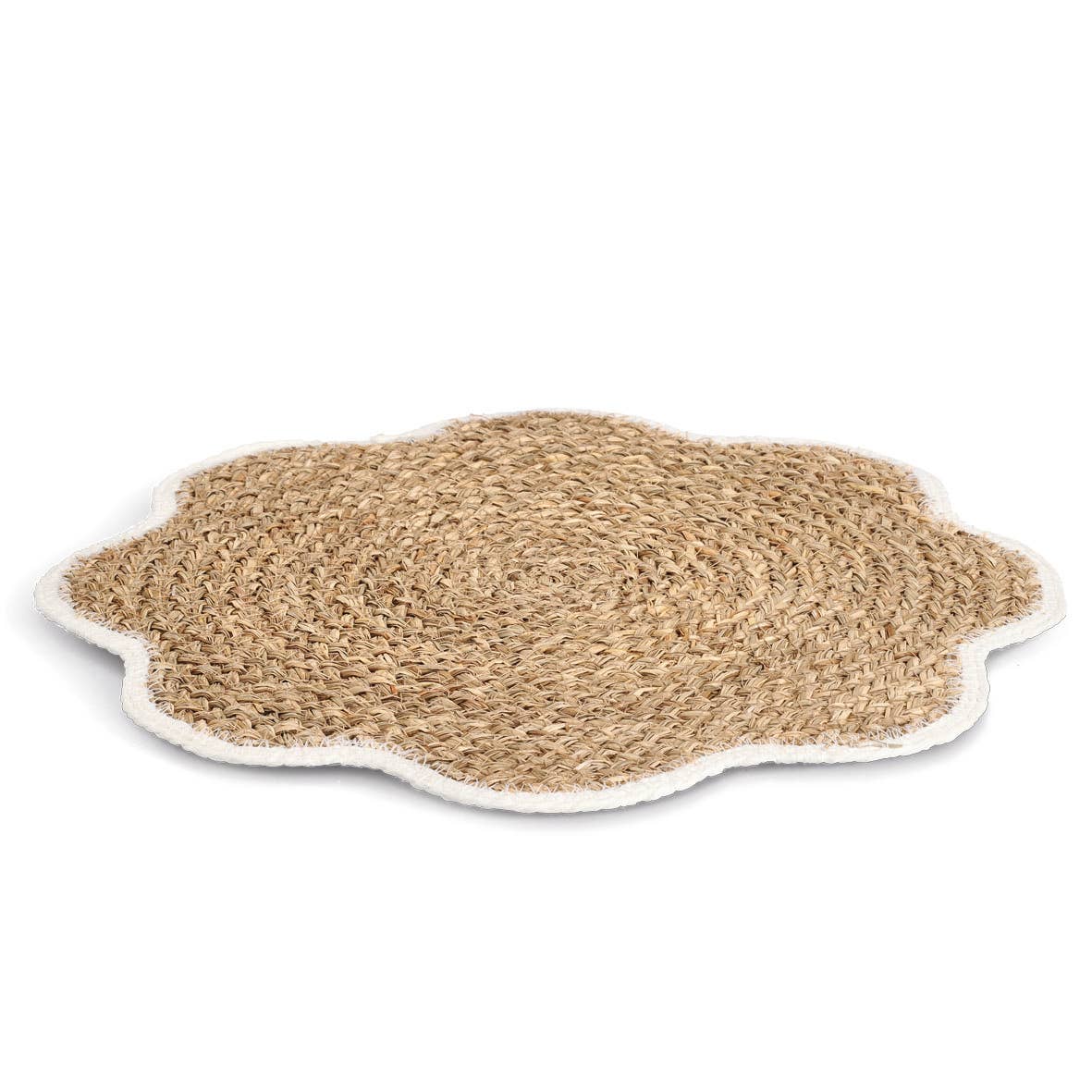 Set de table, tressage en herbe: Blanc