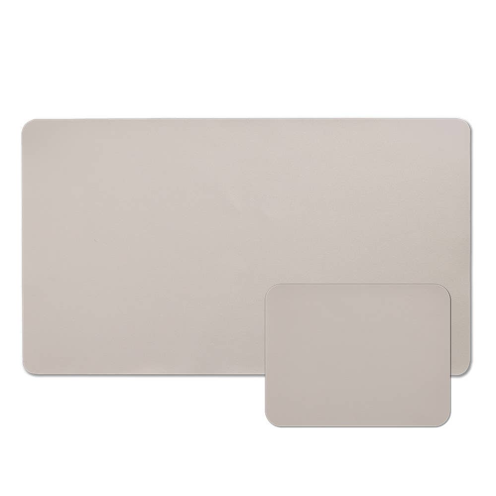 Protège-bureau en simili cuir crème: Mousse / Environ 40 x 70 cm