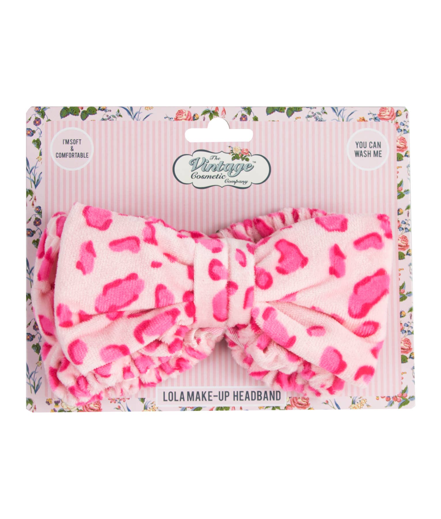 Beauty Pro bandeau maquillage Lola imprimé léopard rose