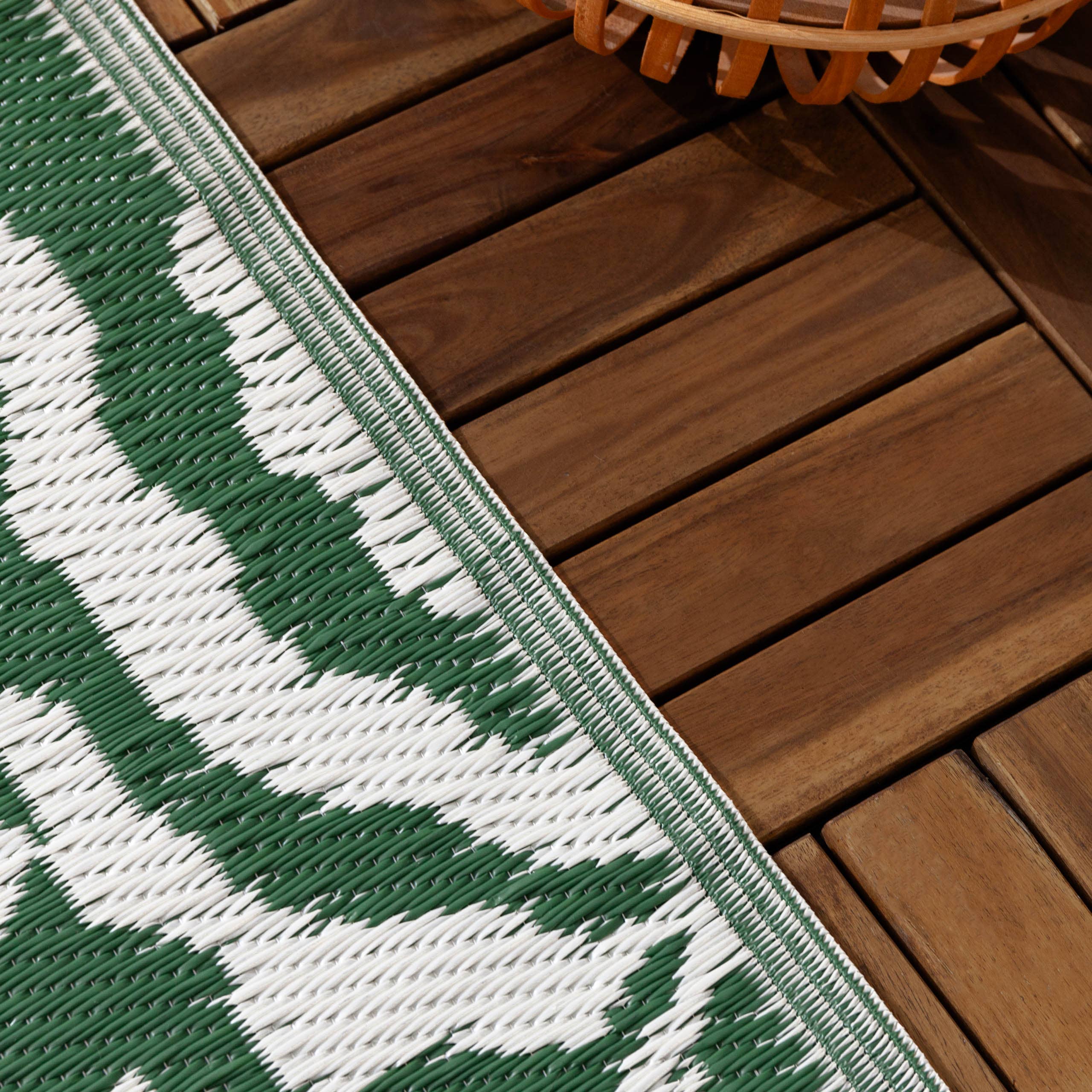 Tocorico Tapis d'extérieur 120x180cm 100% recyclé Vert: Vert / 120 x 180 cm