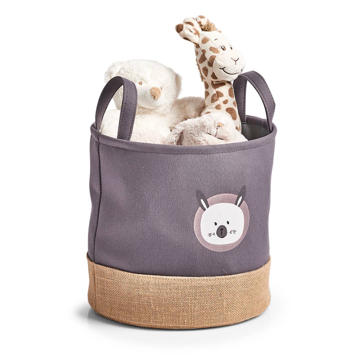 Panier de rangement, polyester/jute: Rosa