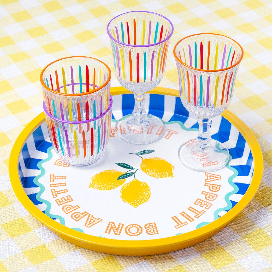 Plateau en étain citron - 31 cm | Cadeaux d'été |