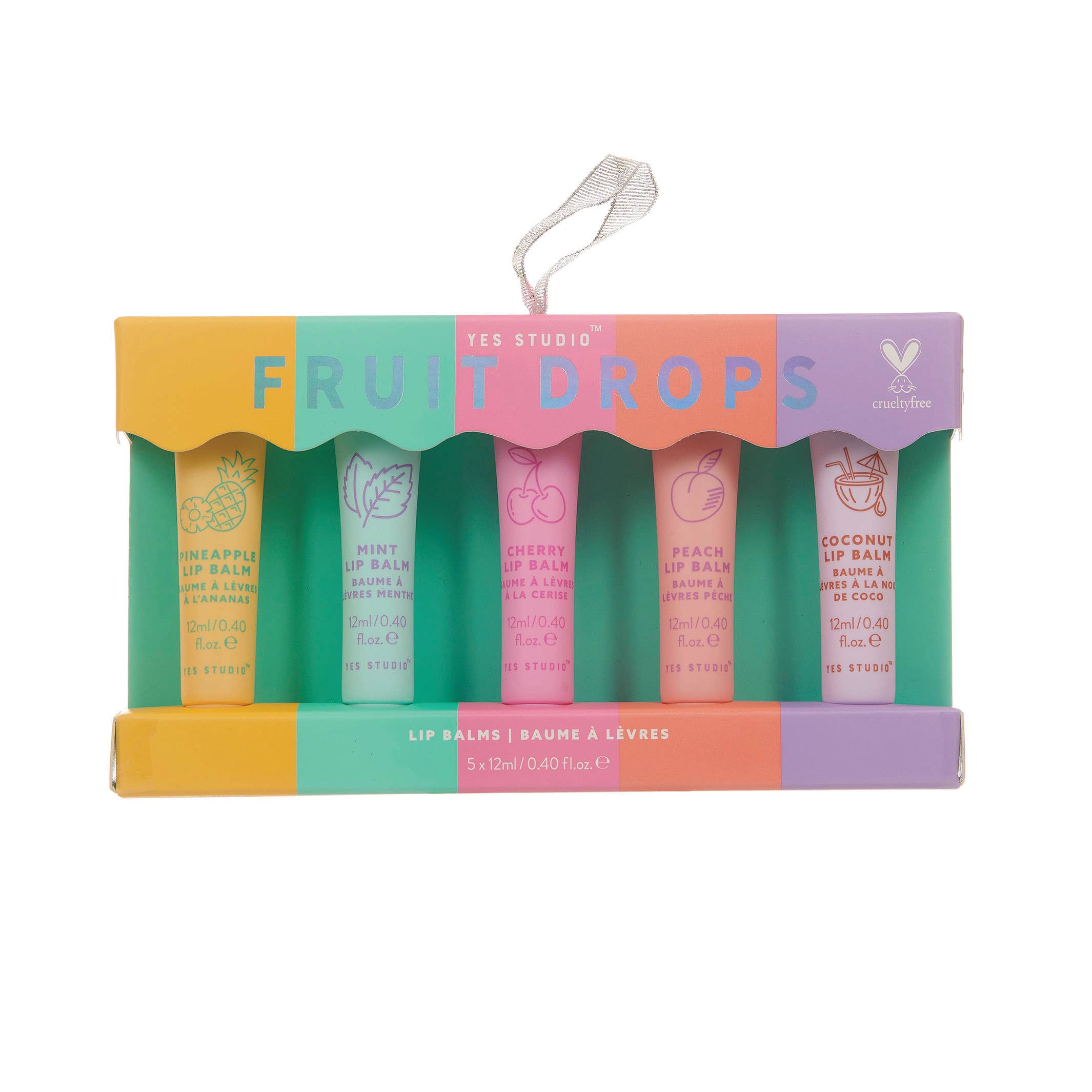 Oui Studio Coffret Cadeau de 5 Baumes à Lèvres Fruit Drops