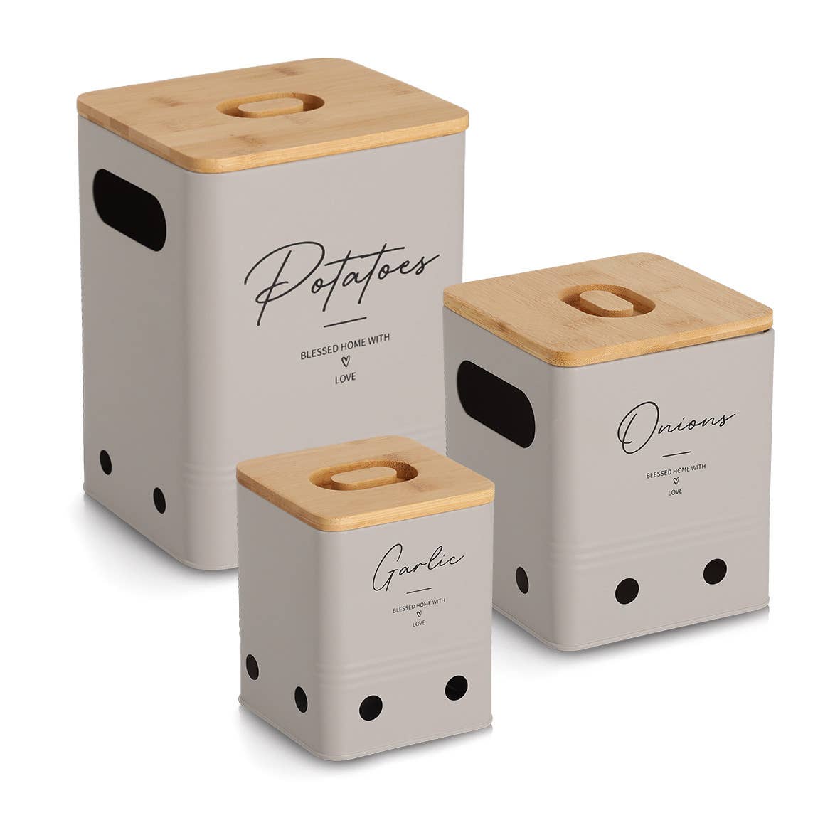 Boîte de conservation "Garlic" avec couvercle en bambou, 1300 ml, FSC 100 %
