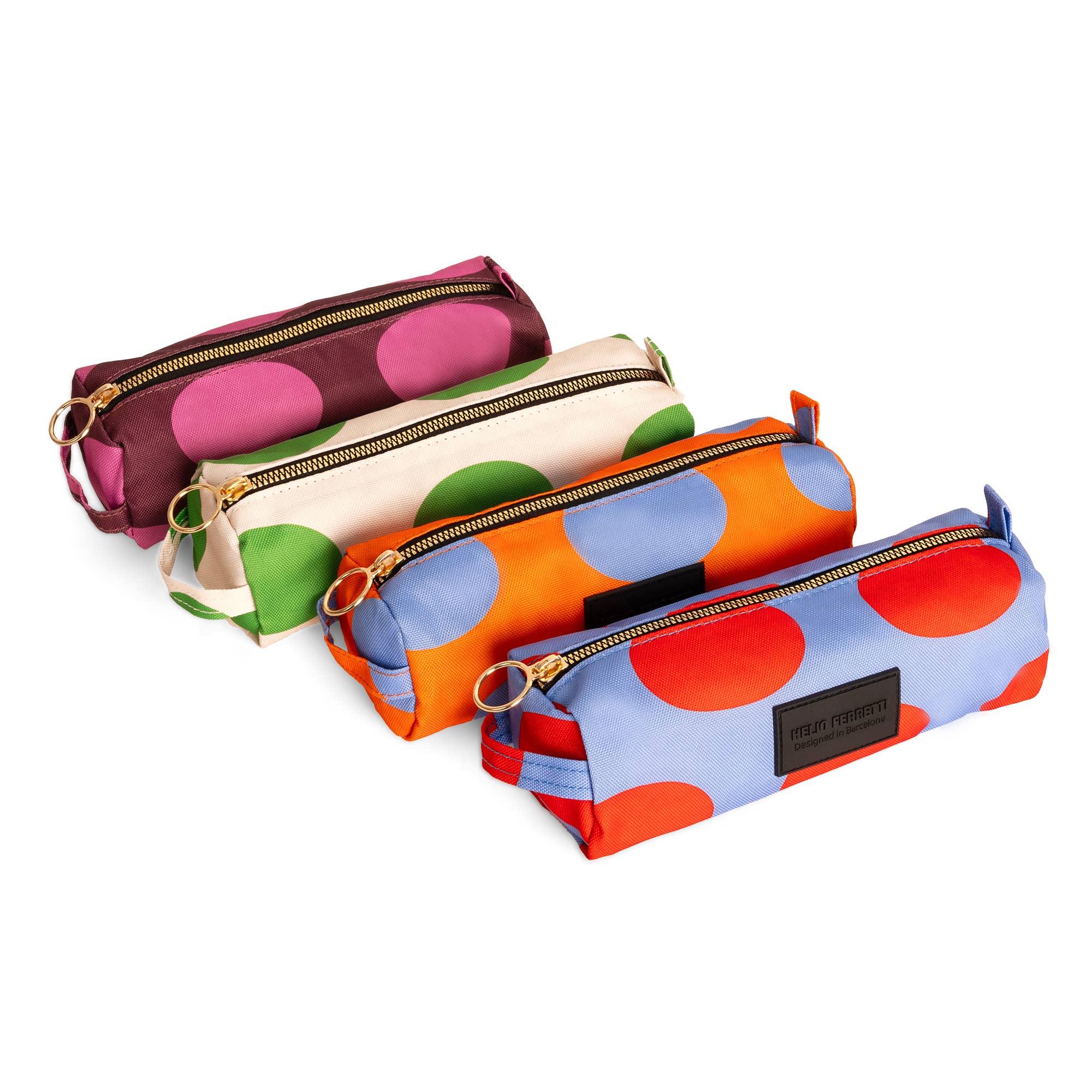 Trousse à crayons rose vin Helio Ferretti
