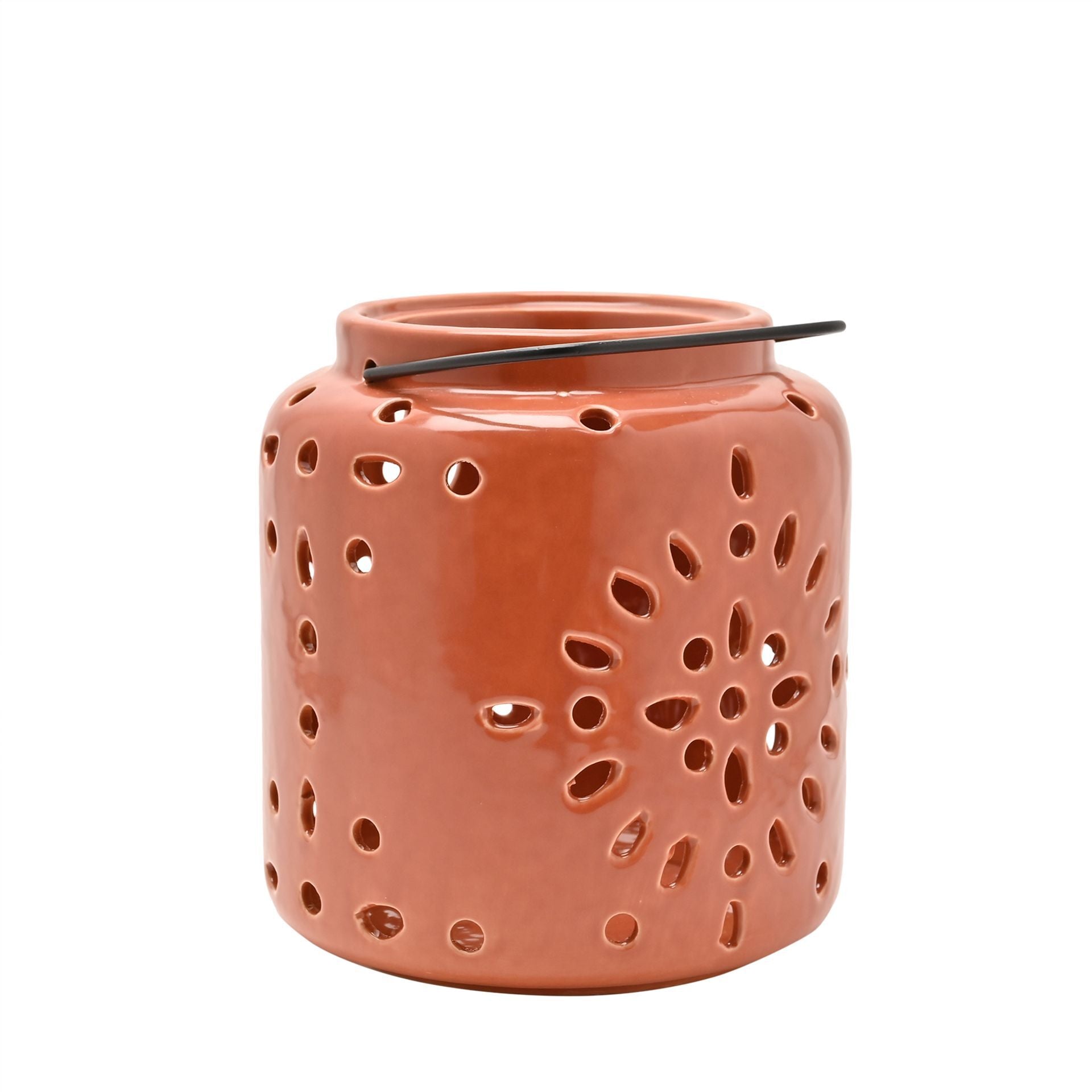 Lanterne en céramique - Couleur Terracotta