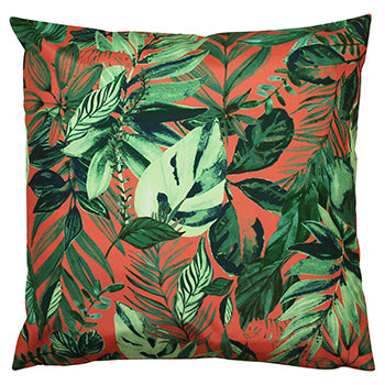 Coussin d'extérieur – Psychedelic Jungle Cover – Corail – 43 × 43cm