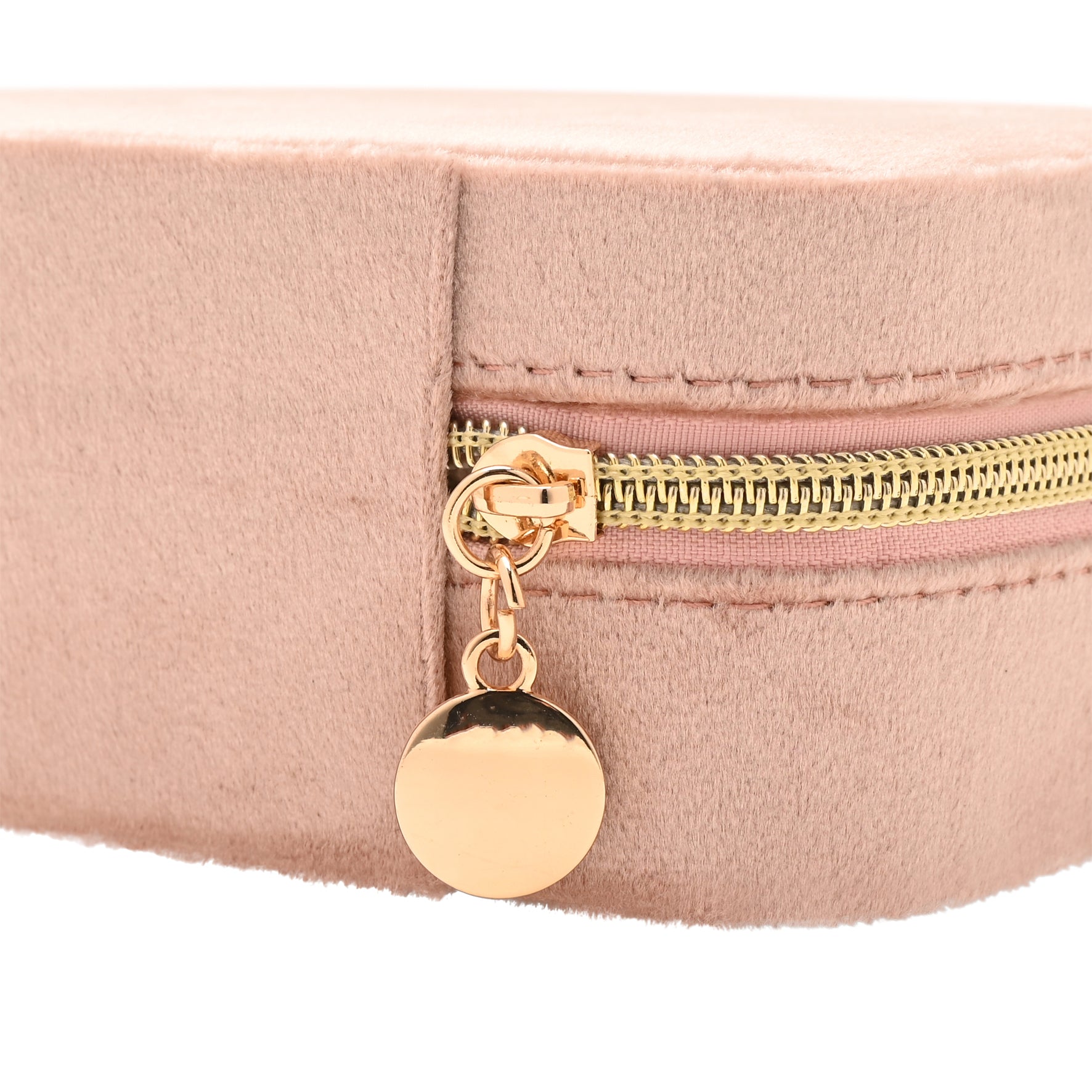 Boite à bijoux en velours - Rose
