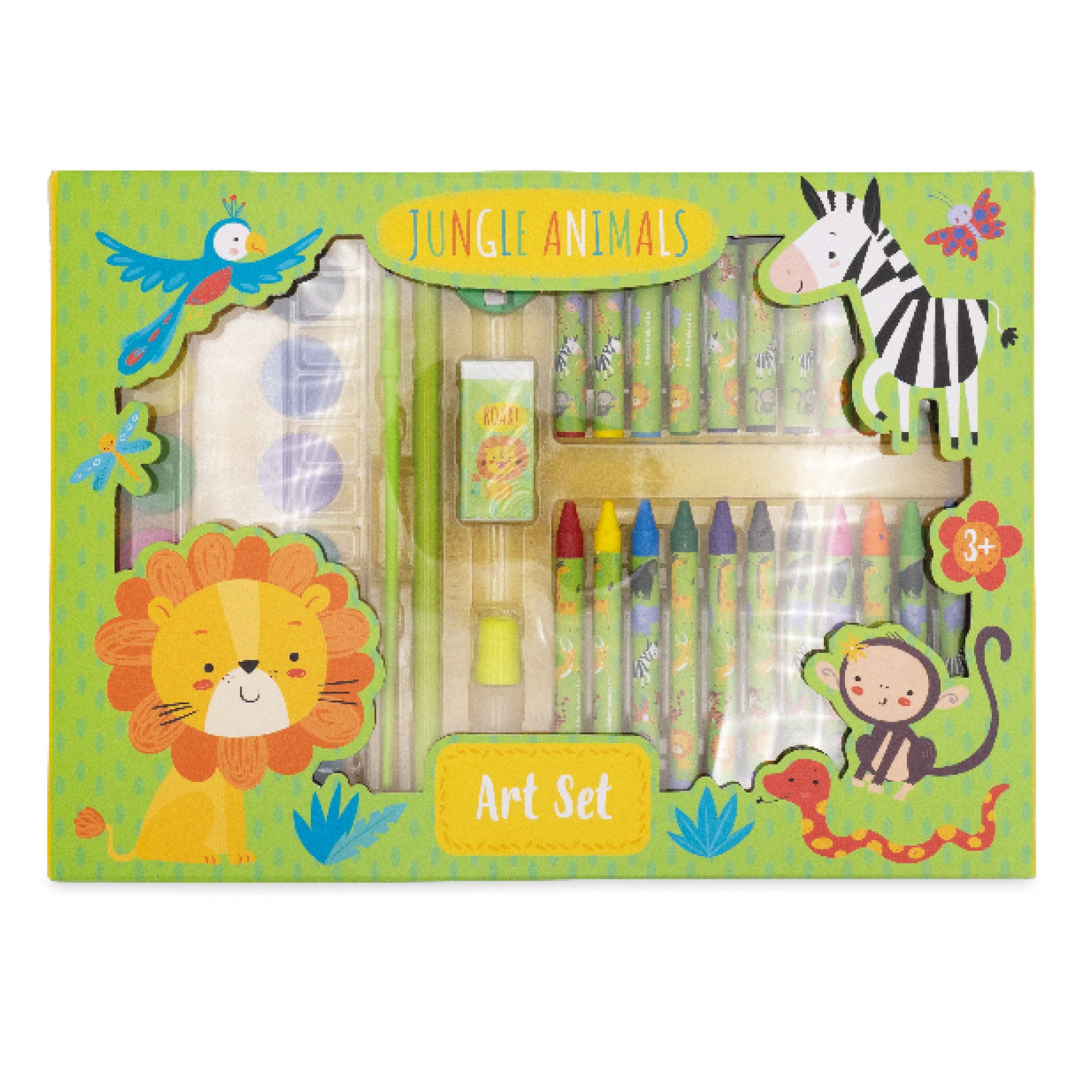 Ensemble d'art pour enfants de 42 pièces Animaux de la jungle