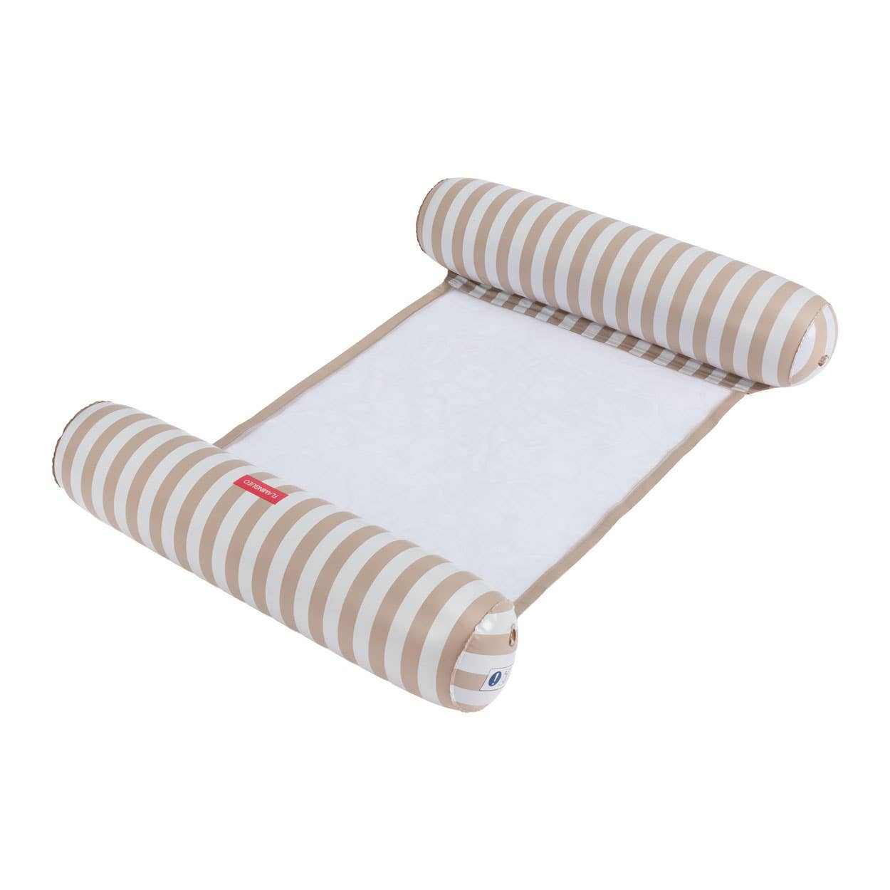 Hamac flottant beige pour piscine avec filet
