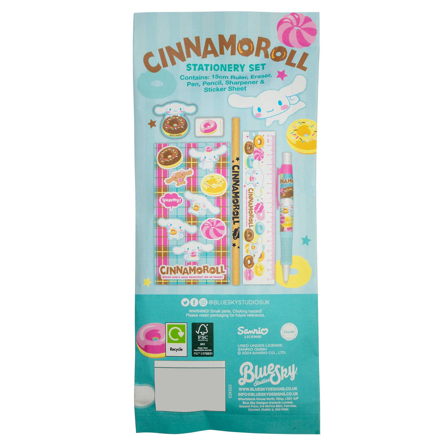 Sanrio Cinnamoroll - Set de papeterie 6 pièces