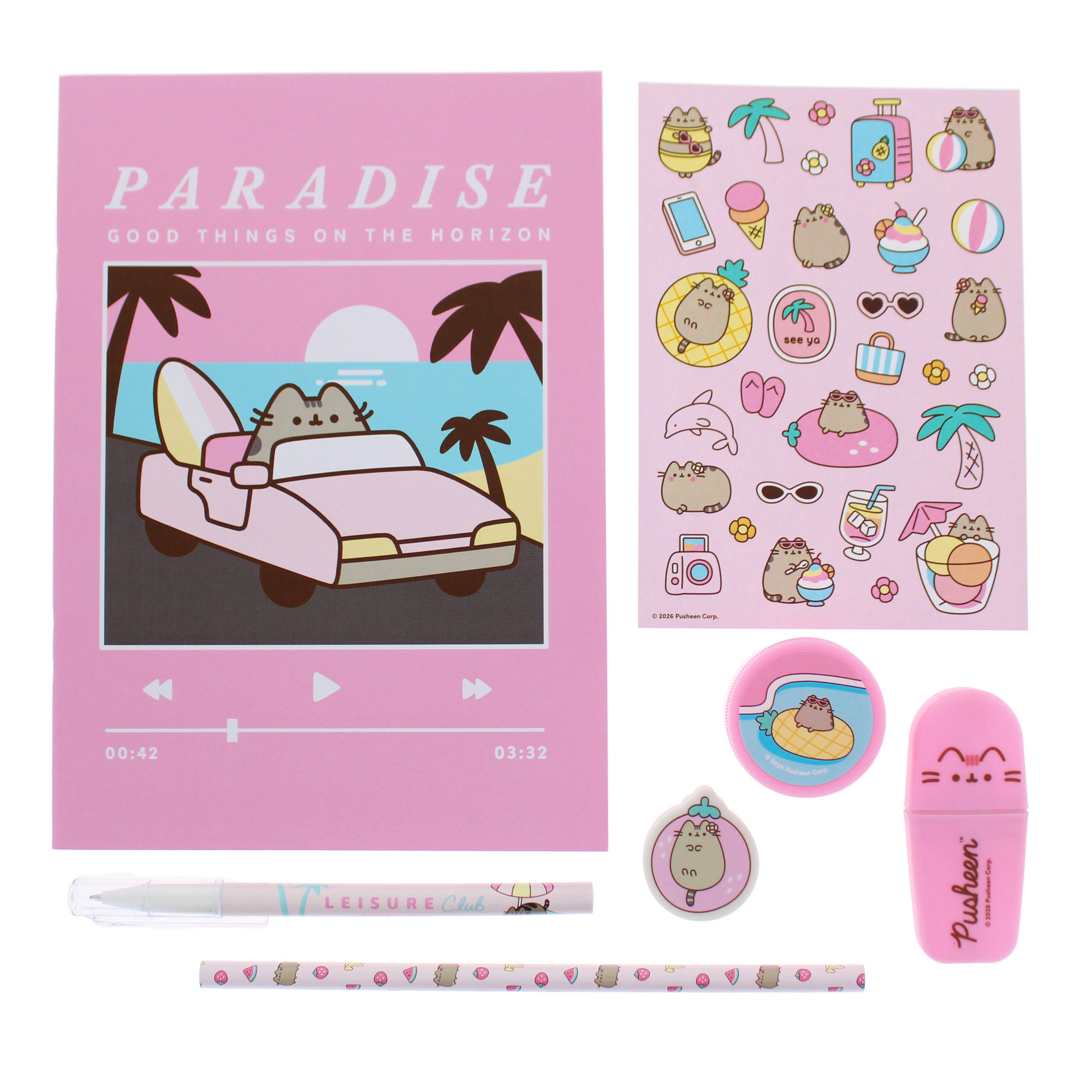Pusheen - ensemble de papeterie de 8 pièces