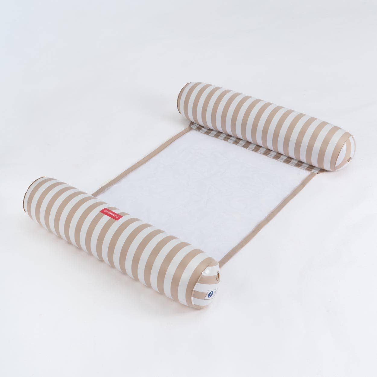 Hamac flottant beige pour piscine avec filet