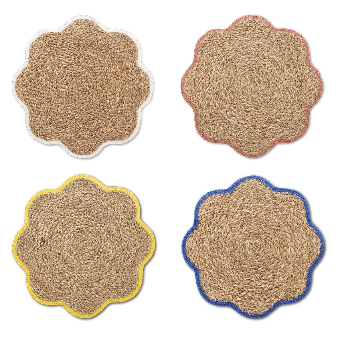 Set de table, tressage en herbe: Bleu