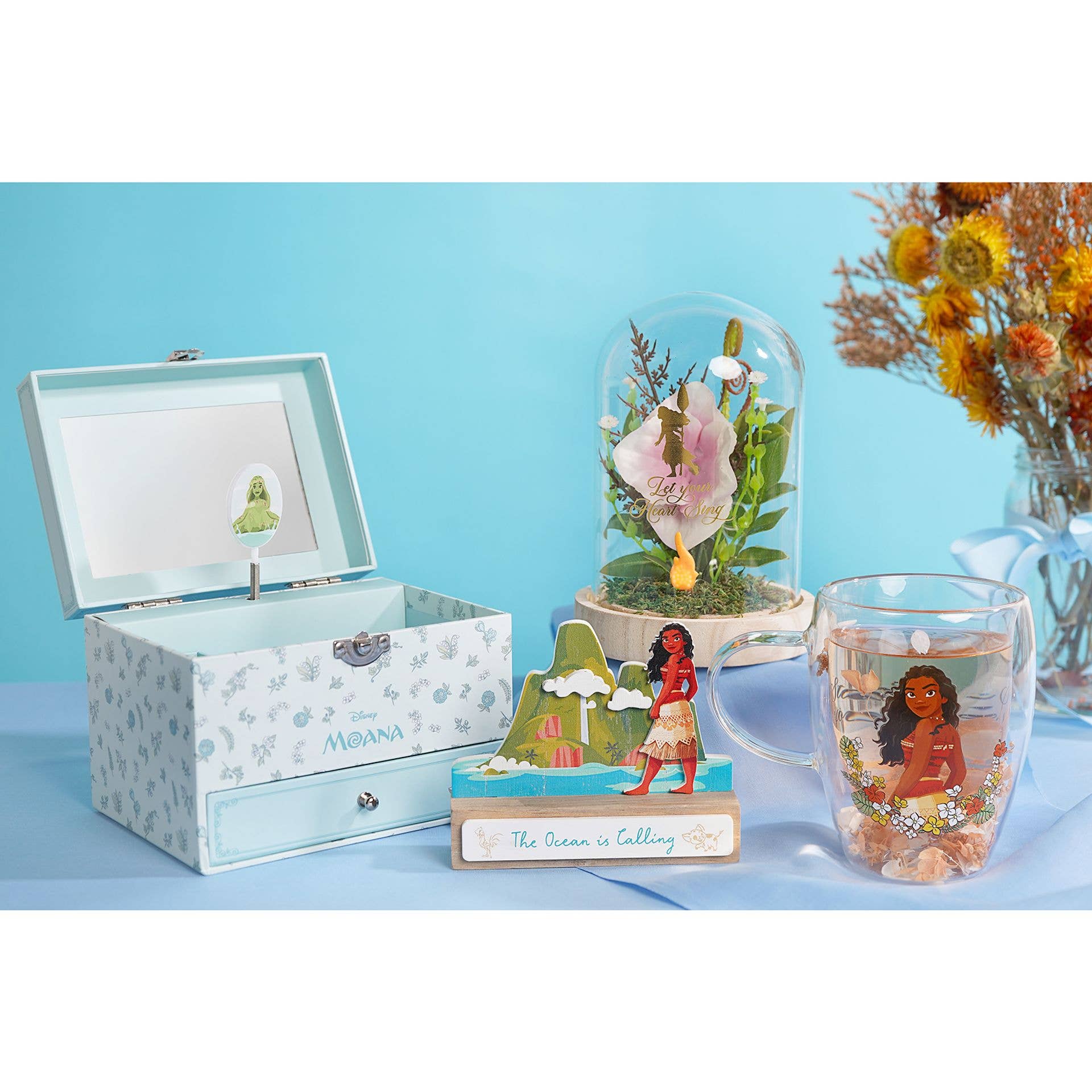Boîte à bijoux musicale princesse pastel Disney - Vaiana