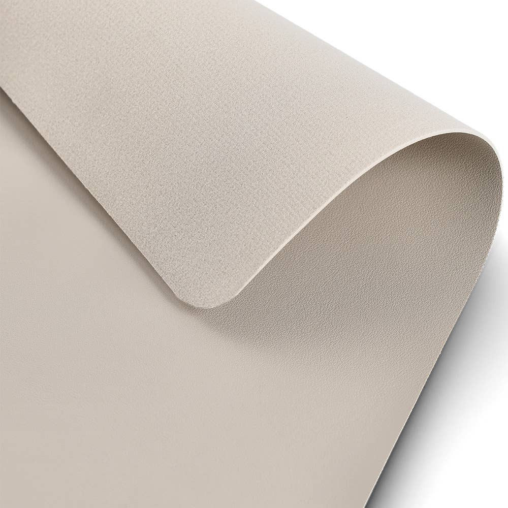 Protège-bureau en simili cuir crème: Mousse / Environ 40 x 70 cm