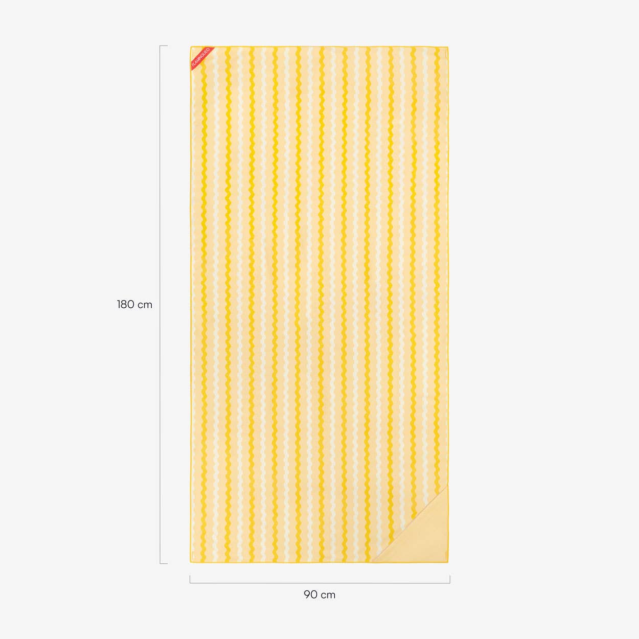 Serviette de plage jaune en microfibre