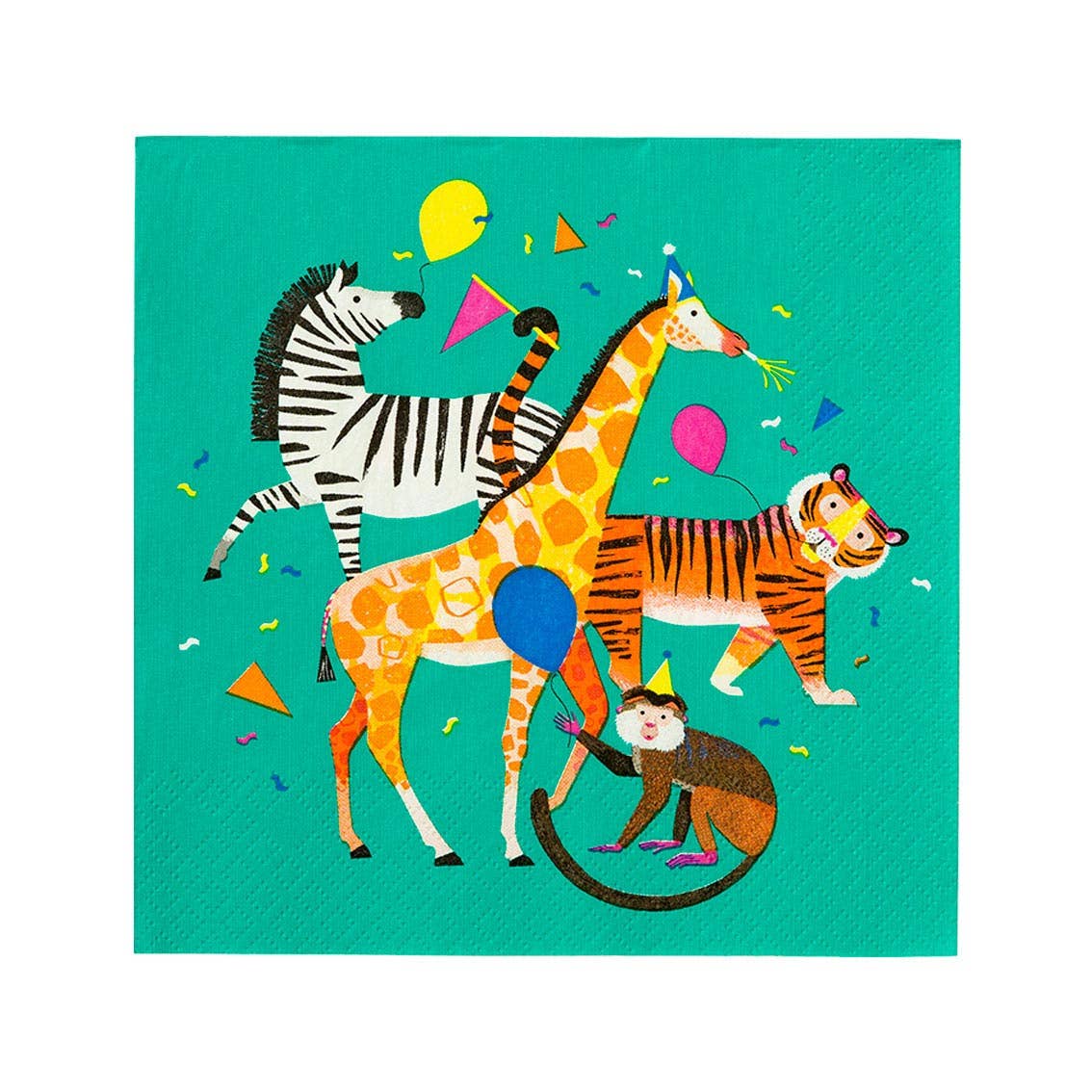 Serviettes en papier Animaux de fête - Pack de 20