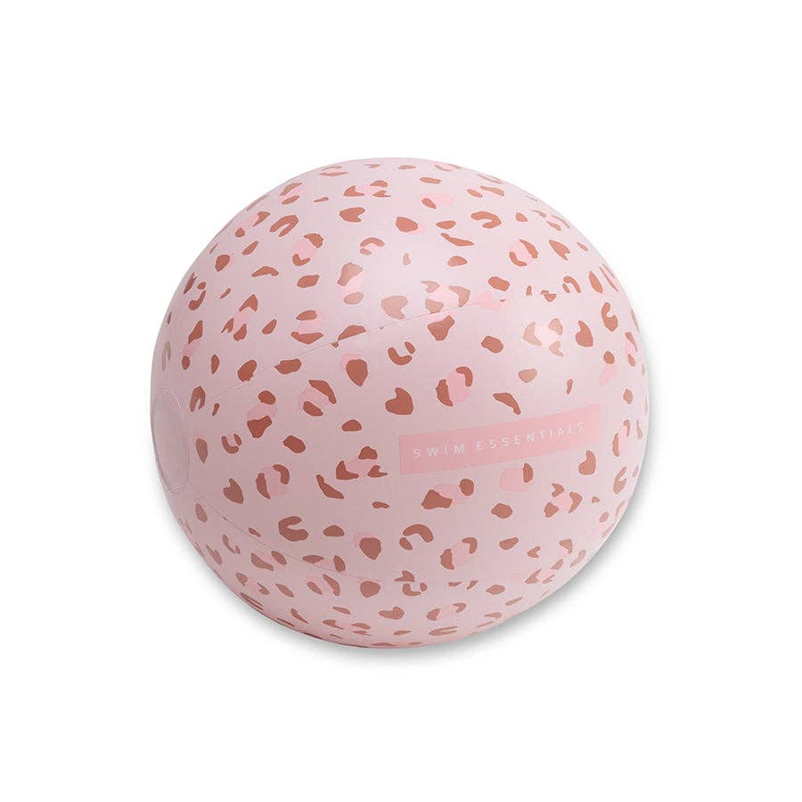 Ballon de plage - Vieux rose - Léopard