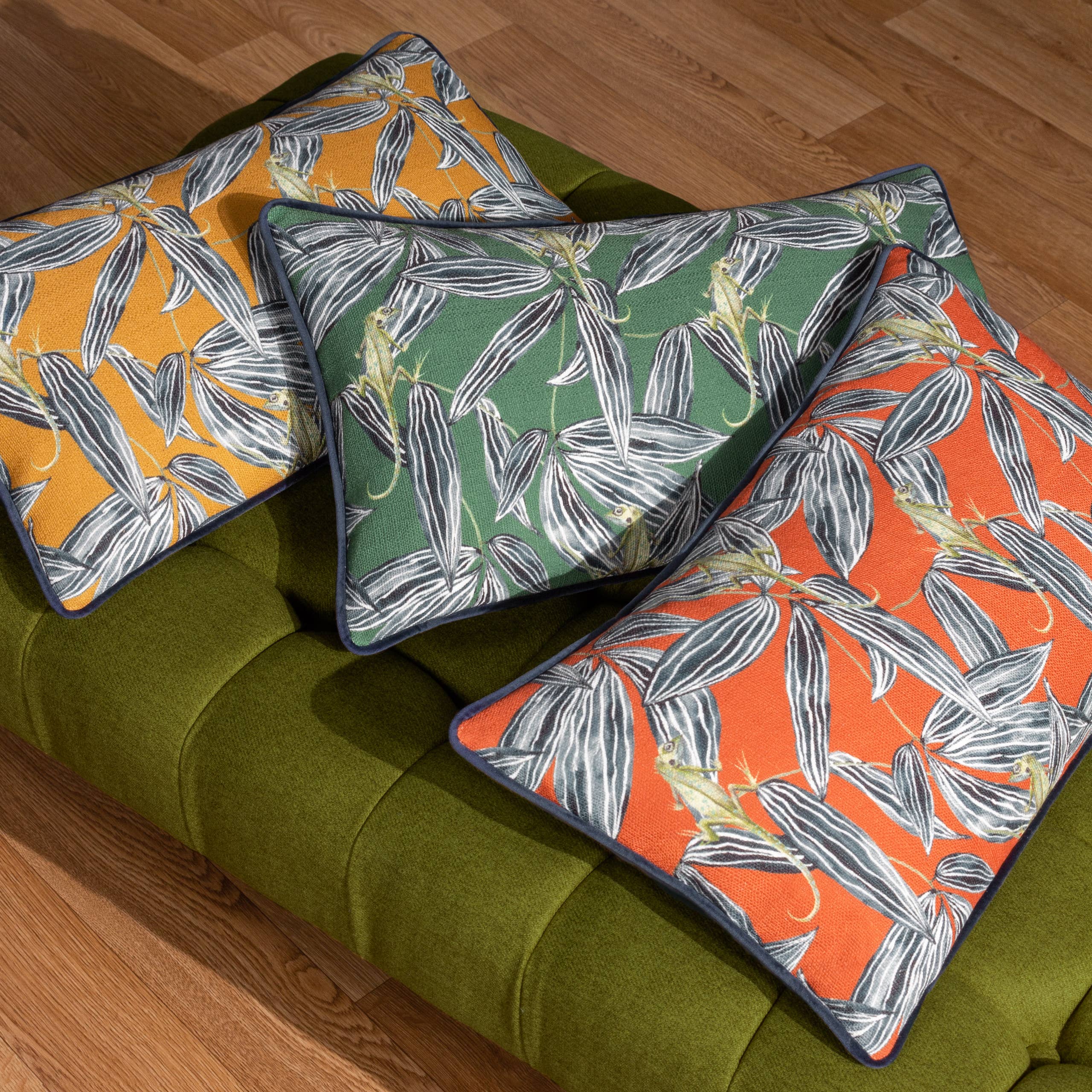 Coussin Ebon Wilds Nkiru vert: Vert / Garni en polyester / 30 x 50 cm