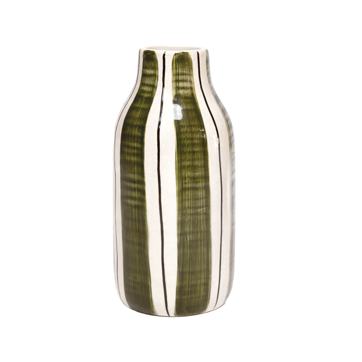 Vase giulia gm rayé kaki D10,5 H25,5cm