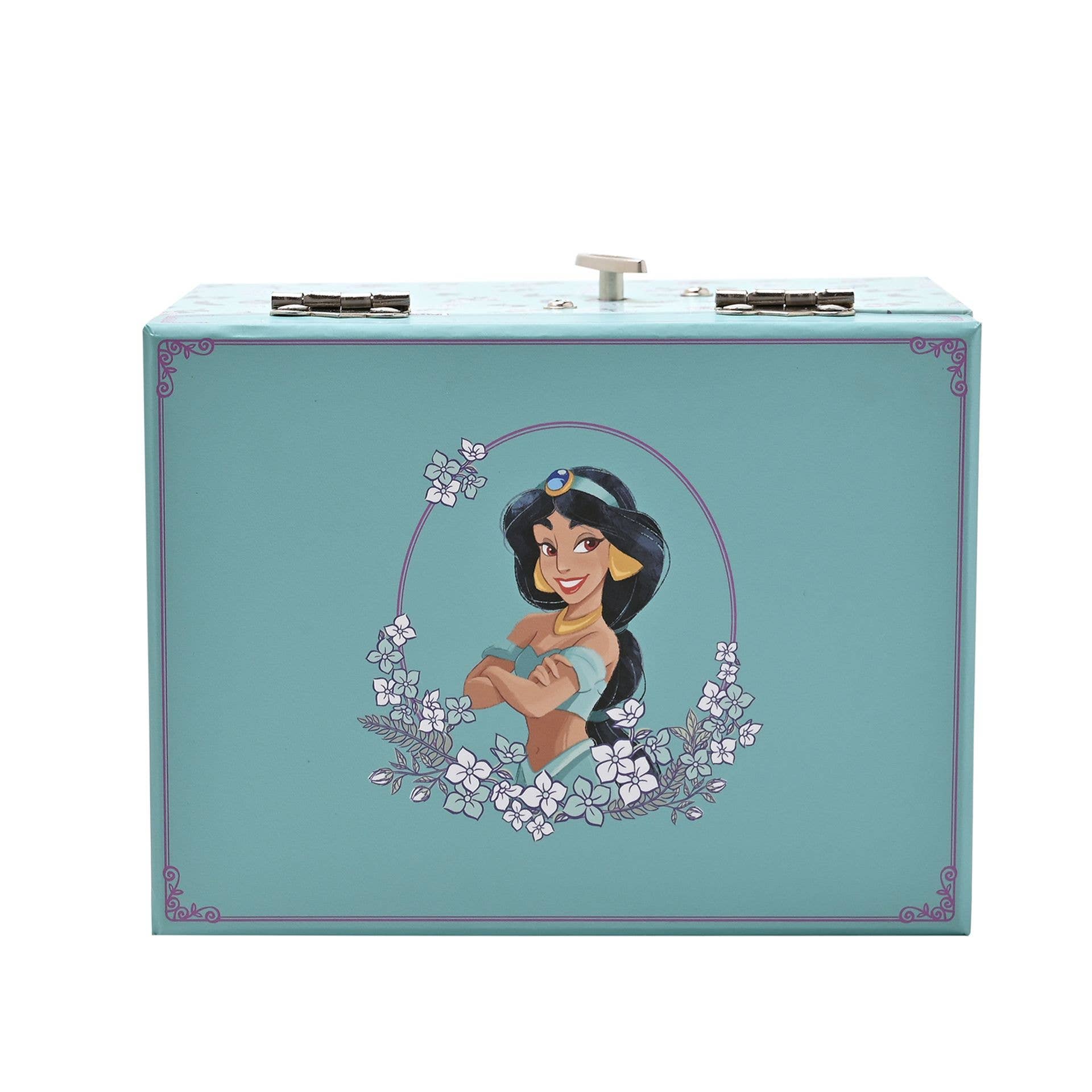 Boîte à bijoux musicale princesse pastel Disney - Jasmine