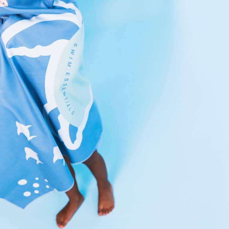 Serviette de plage en microfibre - Bleu - Coral Bliss - 135 x 65 cm