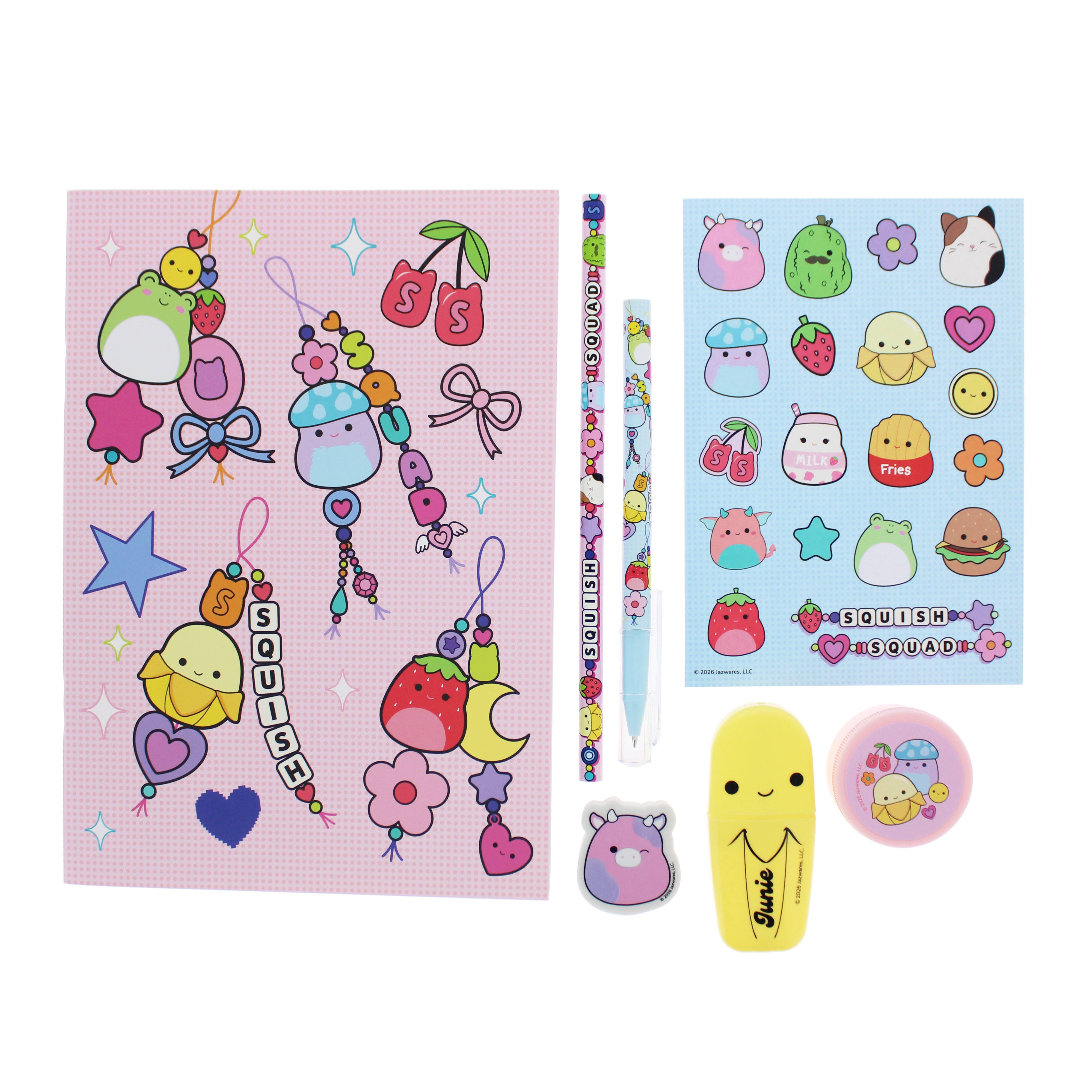 Squishmallows - Ensemble de papeterie 8 pièces