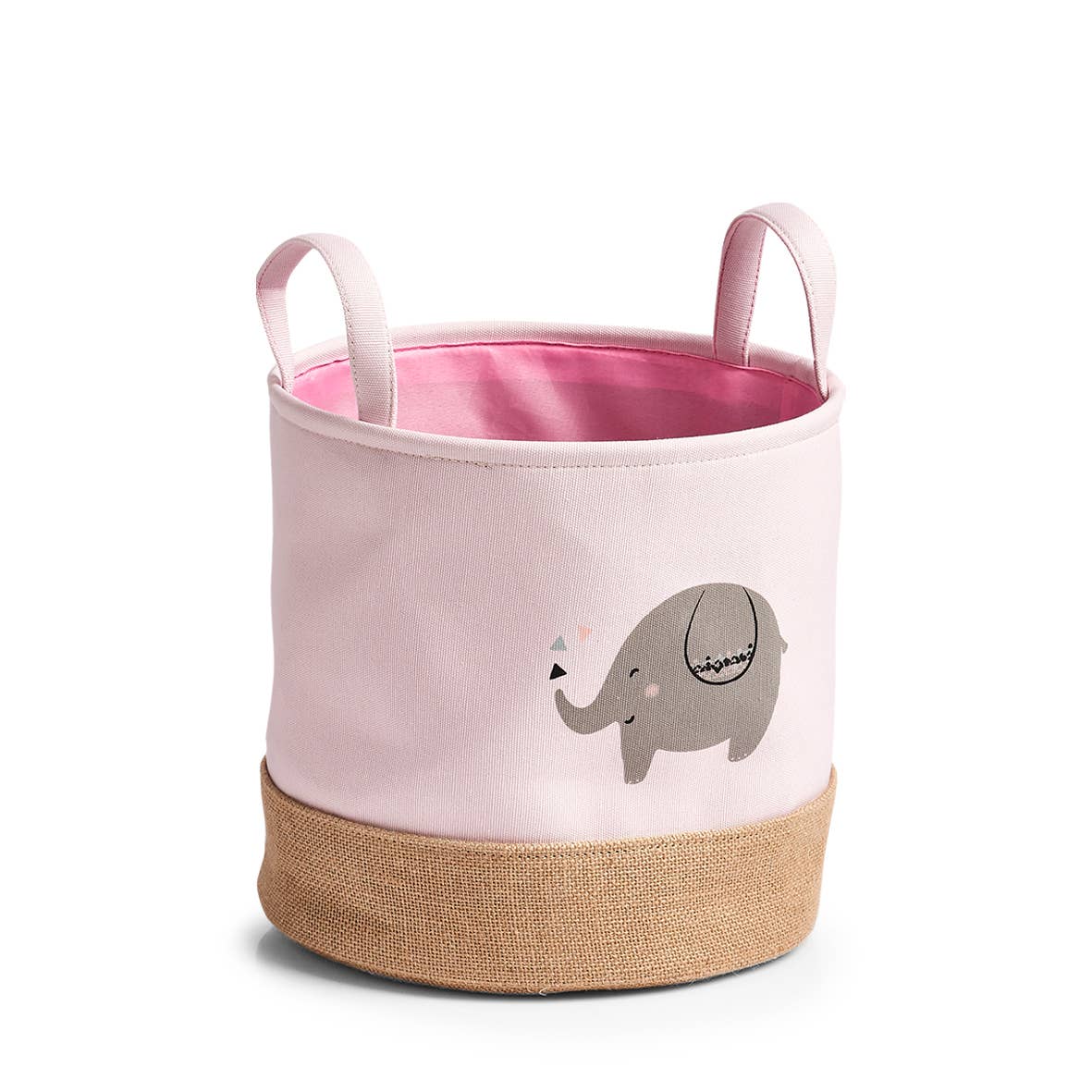 Panier de rangement, polyester/jute: Rosa