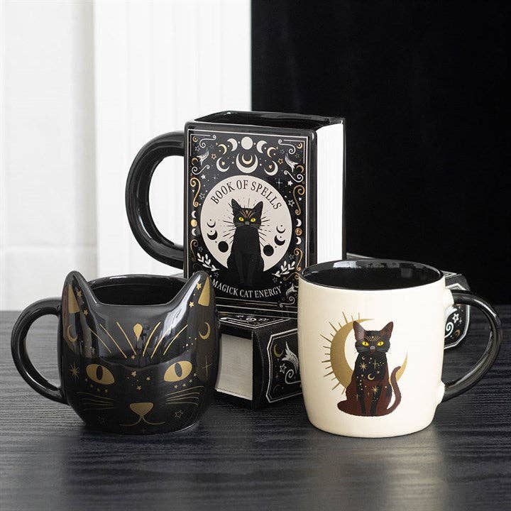 Mug en forme de livre « Chat Noir Magick : Livre des Sorts »