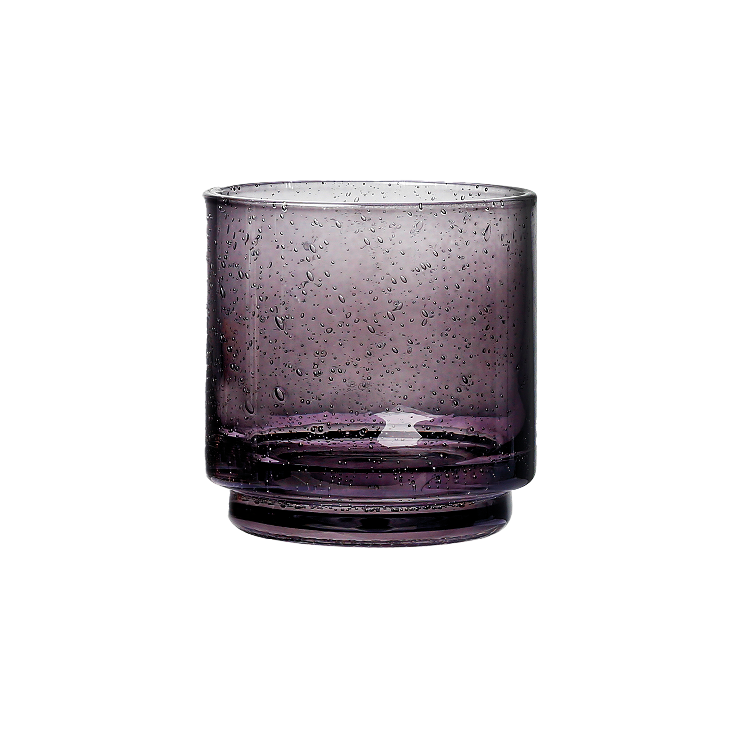 Glass cup bouli smoke empilable D8 5 H8 5cm