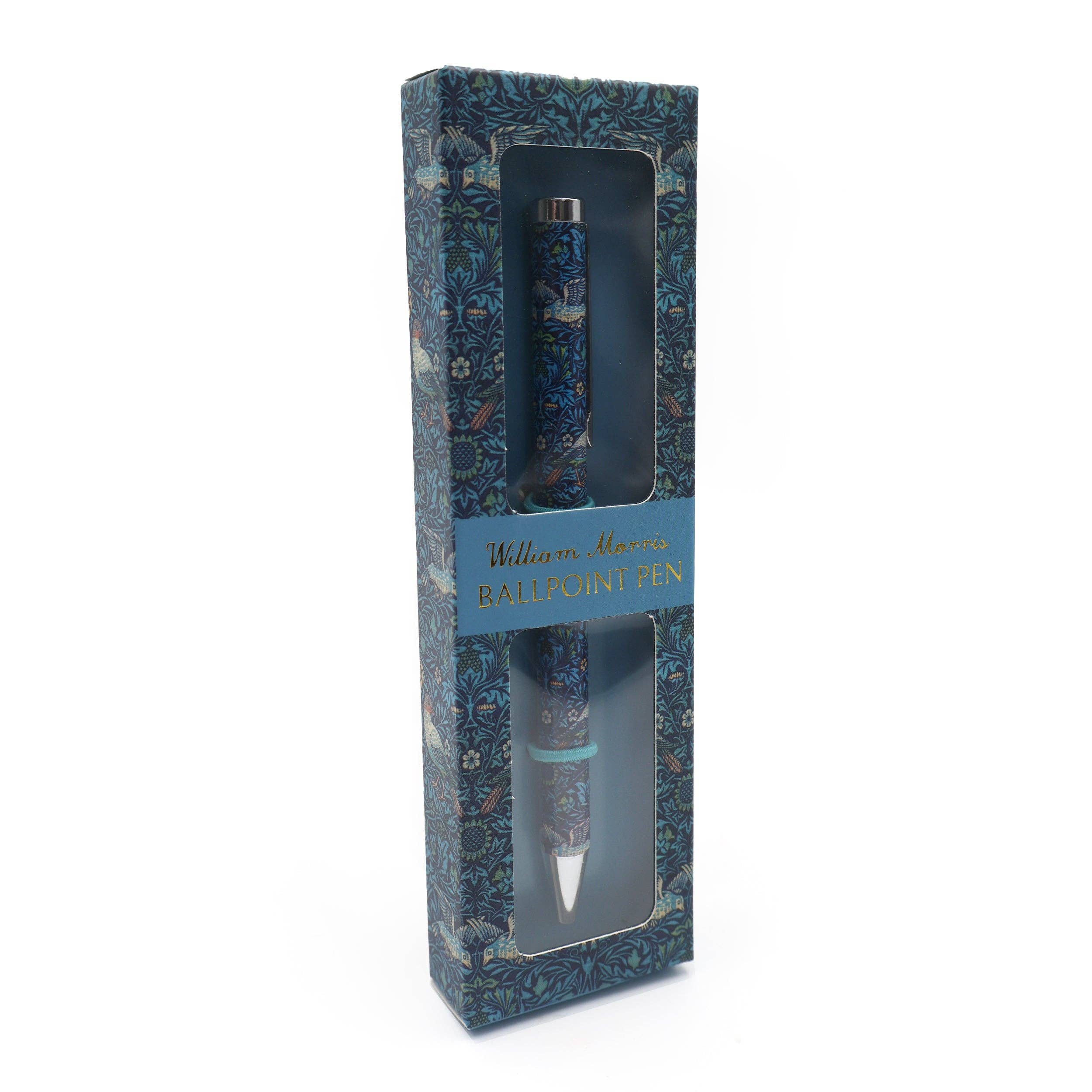Stylo à bille William Morris Birds dans une boîte cadeau