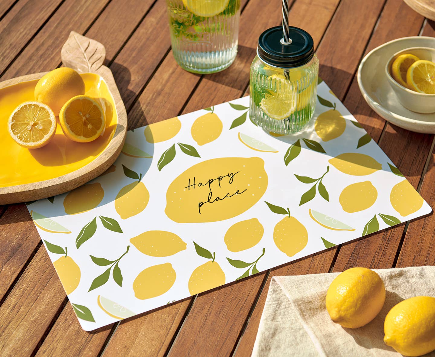 Set de table "Citrons", plastique: Coloré / Environ 45 x 30 cm