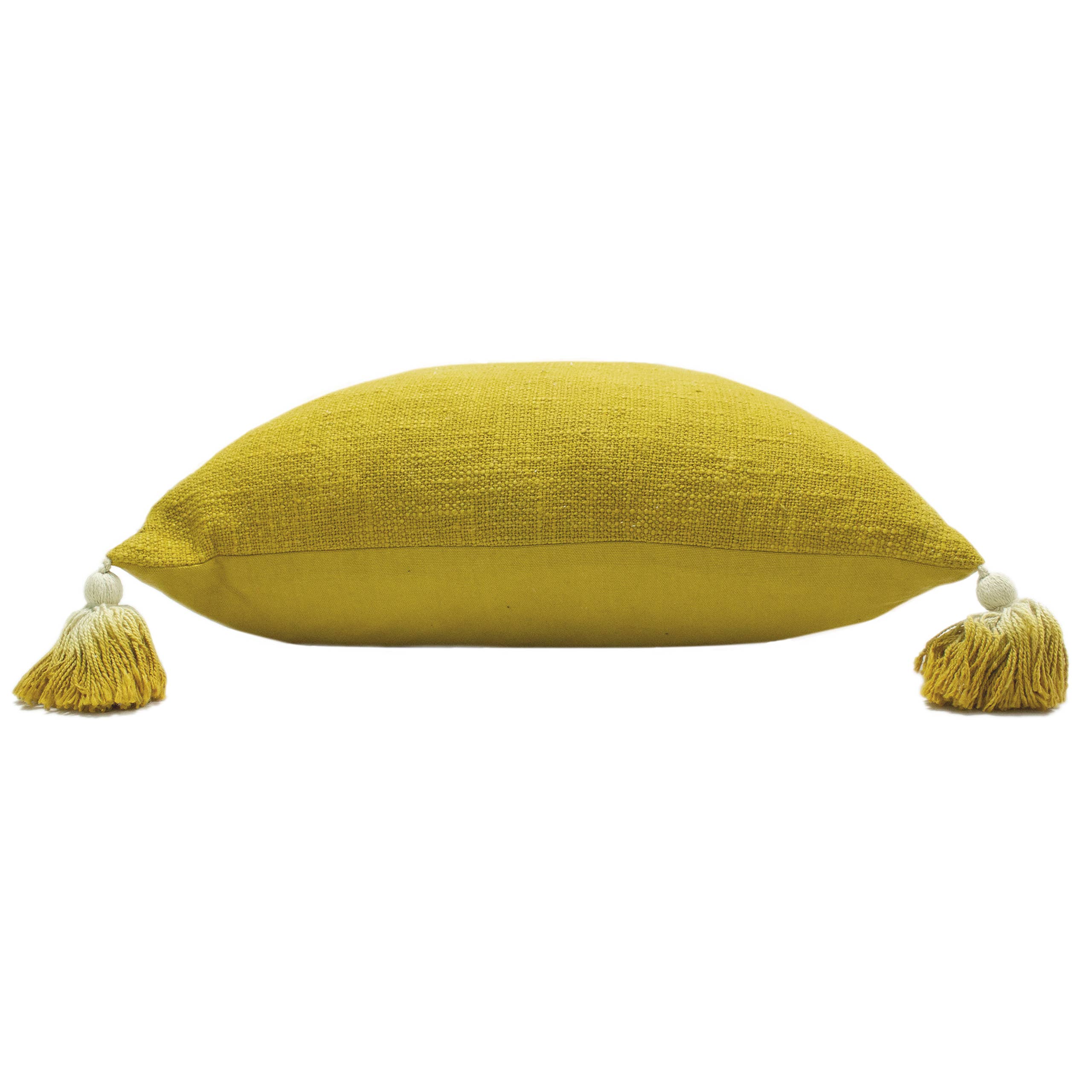Coussin en coton slub Eden couleur mousse: Mousse / Garni en polyester / 45 x 45 cm