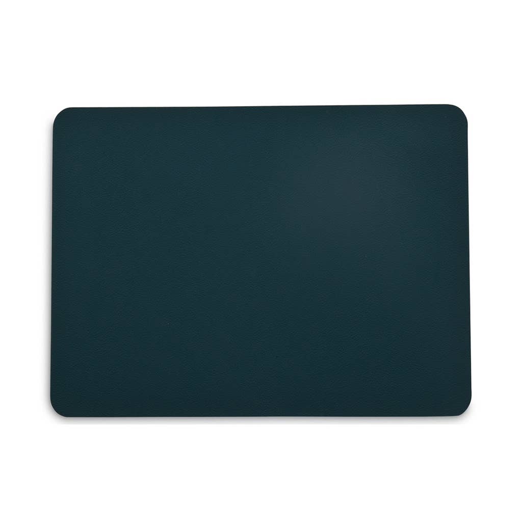 Set of table rectangle imitation cuir blue saxo 30x45cm