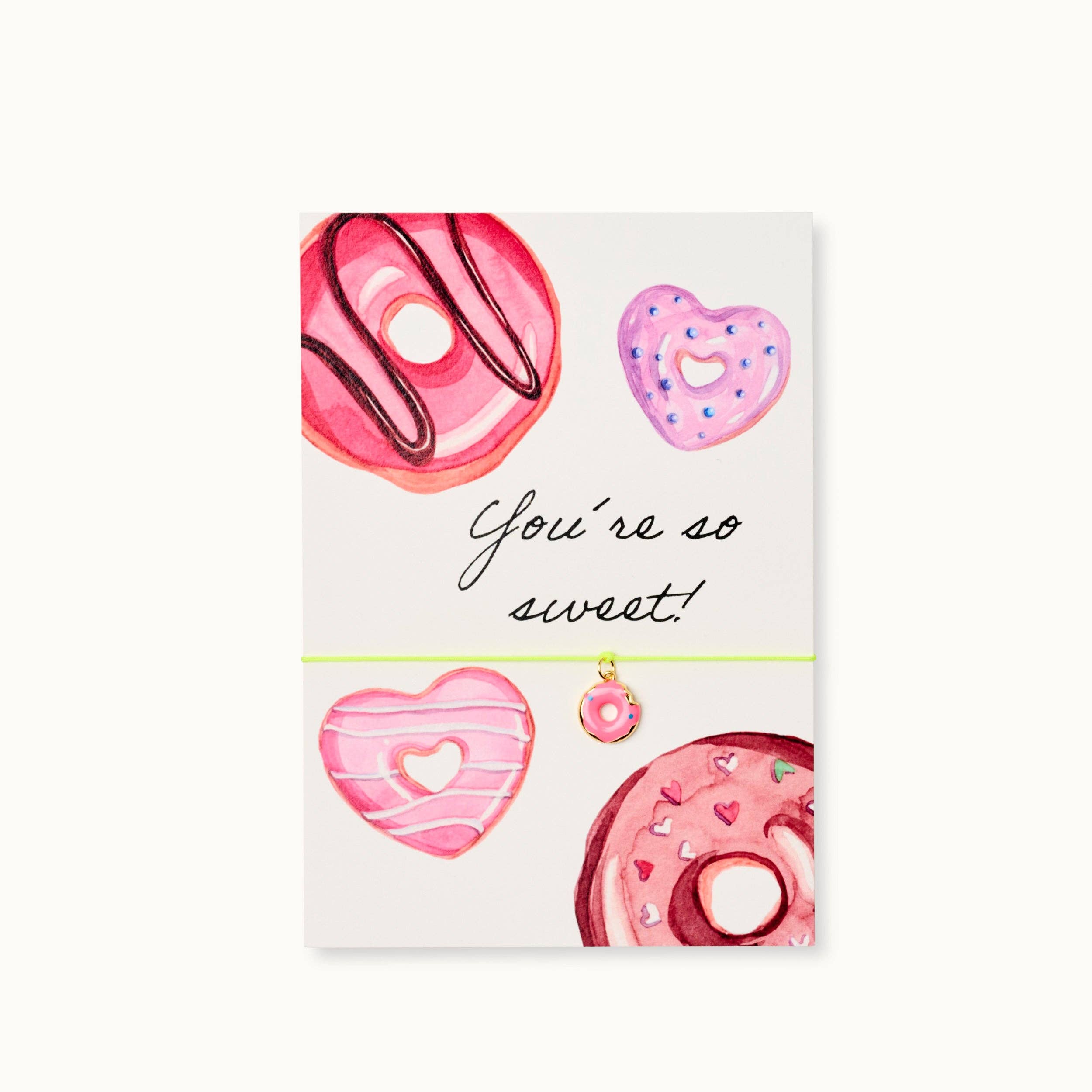 Carte-bracelet : Tu es tellement adorable Donut